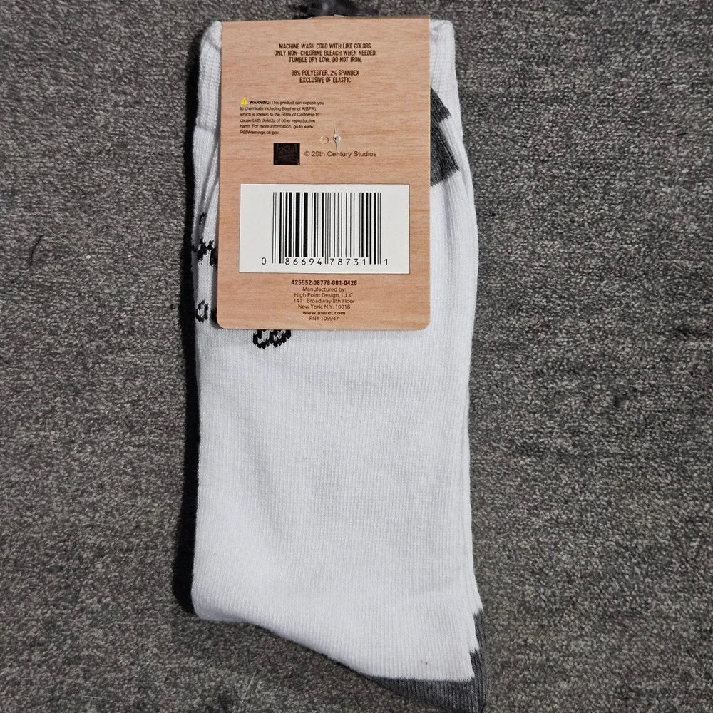 Napoleon Dynamite Flippin Sweet Mens Crew Socks White Grey Size 6.5-12 NWT